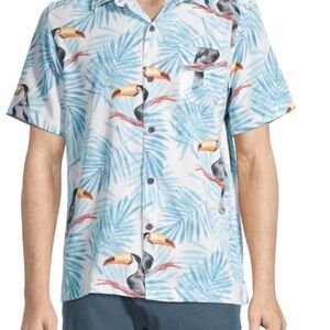 Havana Jim Tropical Hawaiian Camp Shirt XXL NWT Resort Vacation Beach Button Up
